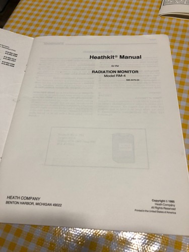 VTG 1985 Heathkit RADIATION MONITOR Model RM-4 Manual plus Extra - 第 5/10 張圖片