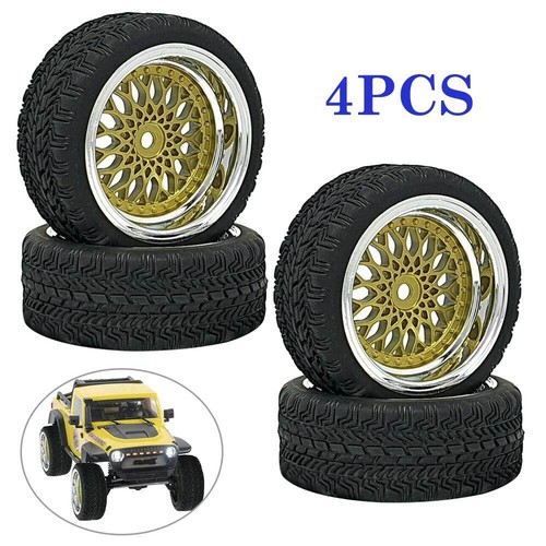 4PCS RC Car Wheels Upgrade For 1:10 Scale Models With Soft Rubber DRY Tyres AU - Picture 4 of 10