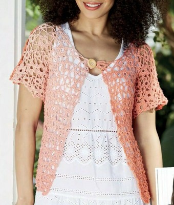 flower cardigan crochet pattern