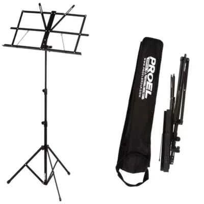 PROEL RSM300 leggio regolabile + appoggia spartiti + bag per orchestra spartito