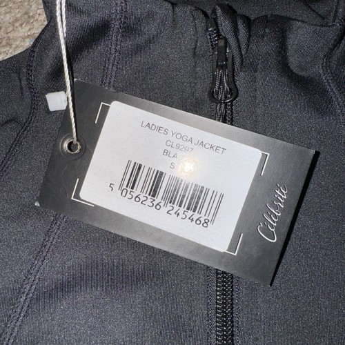 Celebrite Yoga Jacket Small Womens Black Full Zip NWT - Picture 4 of 9