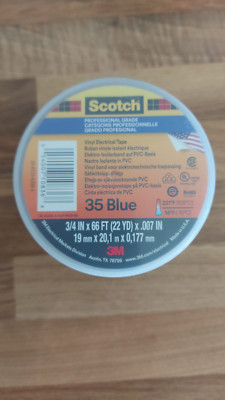 4 Rollen 3M Scotch 35 blue Vinyl Elektro-Isolierband blau 19 mm x 20,1 m