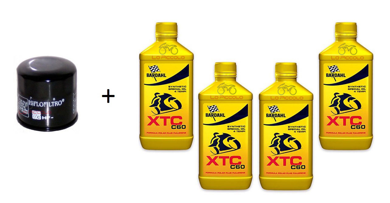 Kit Tagliando Bardahl XTC C60 10W40 Per Kawasaki ER-6N 2007-2008 - Olio, Filtri E Candele - Foto 4