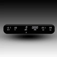 WHITE INTELLITRONIX DP10002W Digital 6 Gauge Universal LED Gauge Cluster