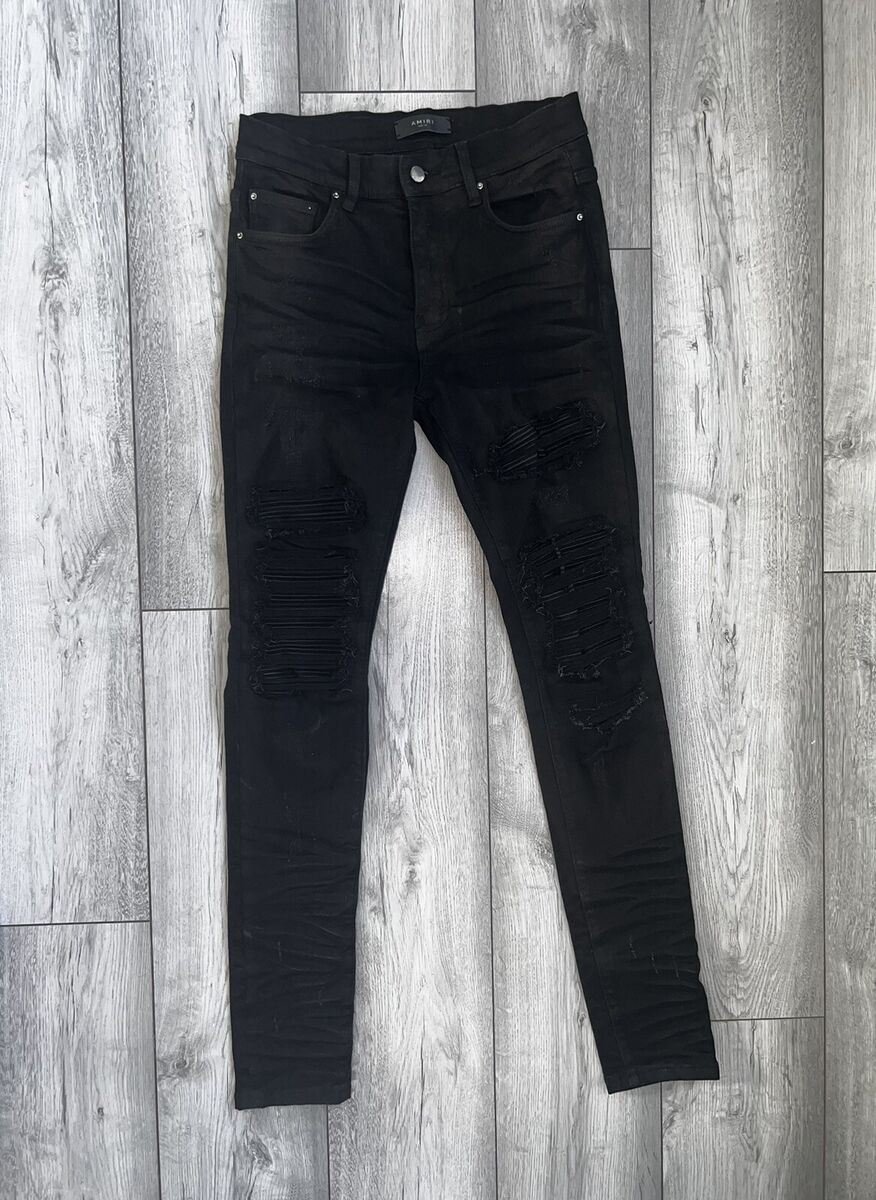 Amiri 2017 OG MX1 Leather Patch Jeans in Black Size 30 | eBay Amiri 2017 OG MX1 Leather Patch Jeans in Black Size 30 | eBay