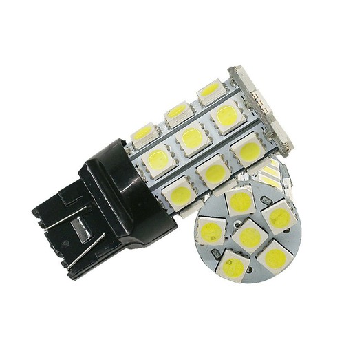 10x LED 7443 Brake Lights Bulbs 27SMD 5050 White T20 Stop Backup Reverse Lights - Picture 7 of 7