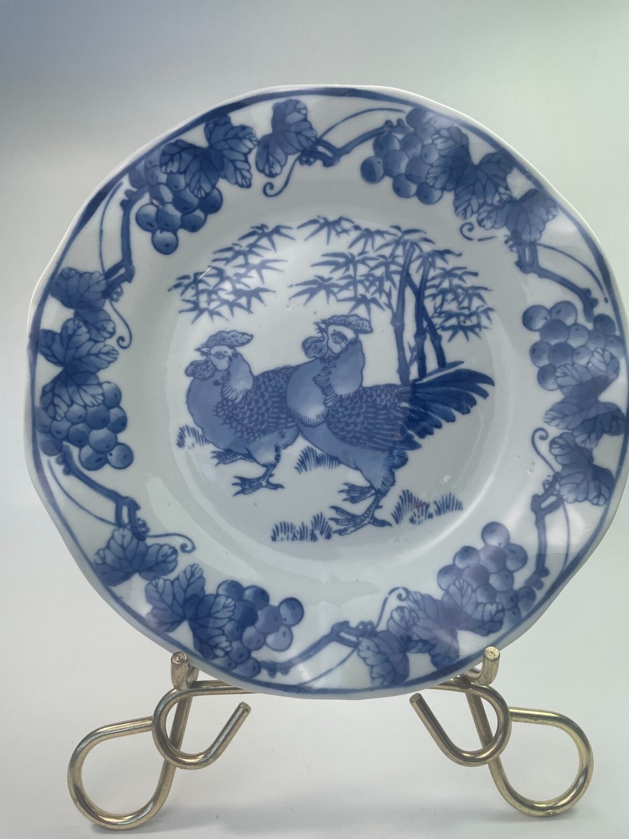Chinese Chinoserie Rooster Chicken Plate 德昌陶瓷 民国初期