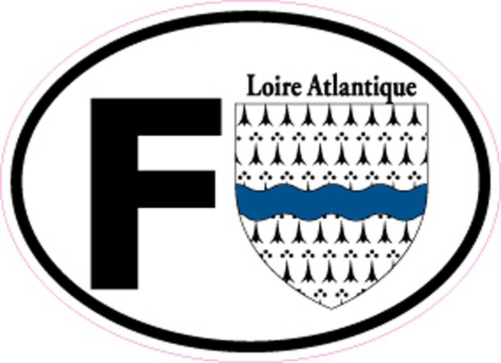 Lot De 2 Aimants Décoratifs - Blason De La Loire-Atlantique (44) - Forme écusson - 4x5 Cm