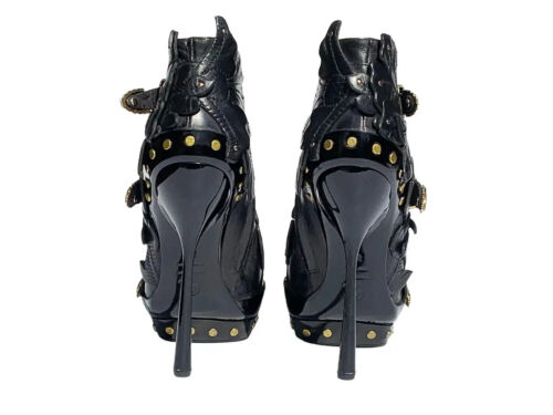 Alexander McQueen S/S 2011 3D Embellished Studded Ankle Boots 38.5 - 8.5 - Picture 7 of 7