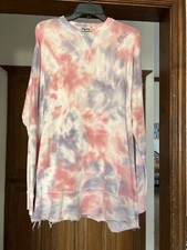 Show Me Your MuMu Sunday Sweatshirt Dress in Candy Tie Dye size XS