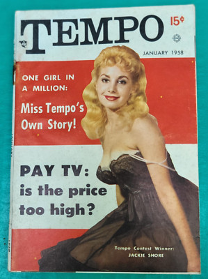 Tempo Mini Magazine JACKIE SHORE Cover 1958 Billie Holiday Reiko Higo Features