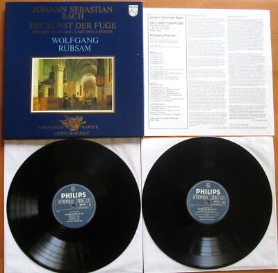 Philips 6768 038 Bach Die Kunst Der Fuge Wolfgang Rubsam NEAR MINT 2LP Box Set
