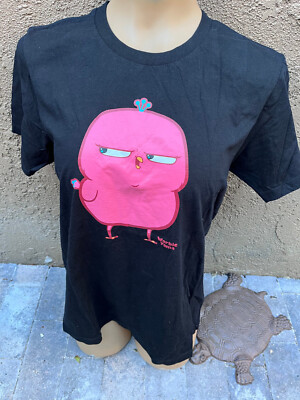 Warbie Yama Cartoon Graphics Black TShirt - Women's  Sz S
