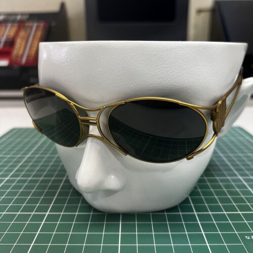 Vintage Jean Paul Gaultier Designer Sonnenbrille Made in Japan, Gold - Bild 1 von 10