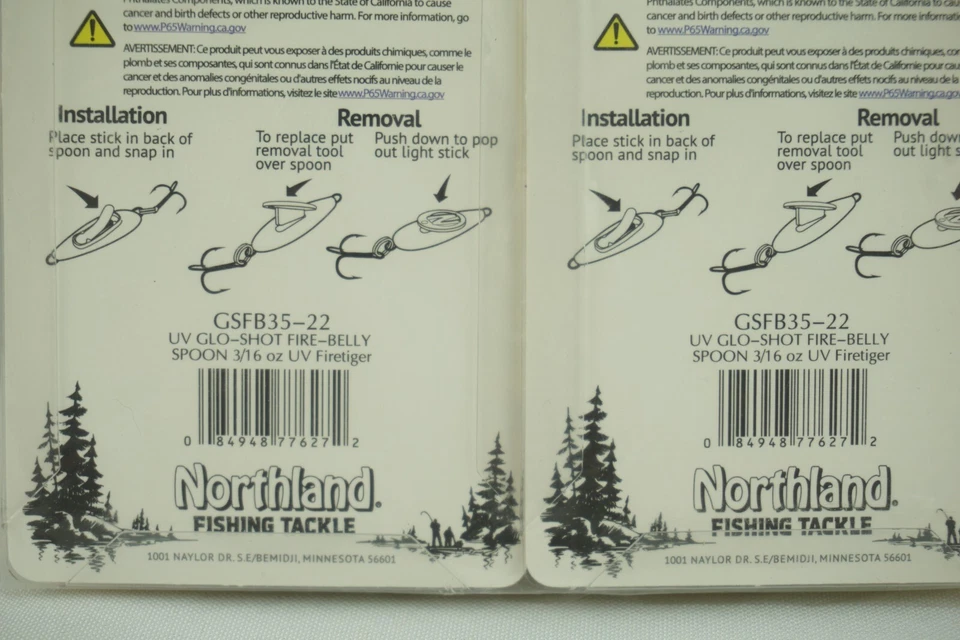 Ложка для живота Northland Fishing Glo Shot Fire — 3/16 Fire Tiger (лот из 6) - Изображение 4 из 4