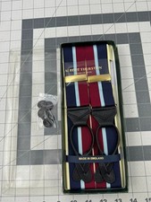 Albert Thurston Braces/Suspenders Stripes and Patterns Blue NEW