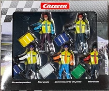 NEW 1/32 scale Carrera Track Marshal set of figures 20021115 for SCX Scalextric