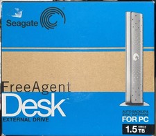 Seagate FreeAgent Desk External Hard Drive 1.5TB Silver