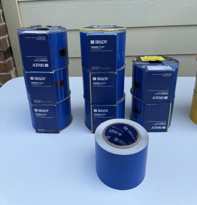 BLUE-Brady TOUGH STRIPE 104374-4 x100  MARKING FLOOR TAPE Read Description