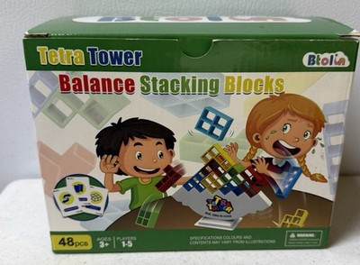 48 Tetra Tower Balance Stacking Blocks Fun Balance NIB
