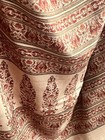 New 100% Silk Heavy Crepe Saree RITU KUMAR Style Taupe & Maroon Floral Paisley — photo 4