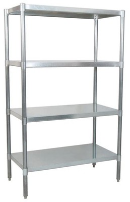 BK Resources VSU6-3124 31''Wx24''Dx72''H Galvanized Steel Dry Storage Shelving Unit