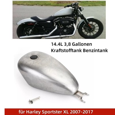 3.8 Gallon Replacement Efi Fuel Gas Tank For 2007-UP Harley Sportster XL Custom