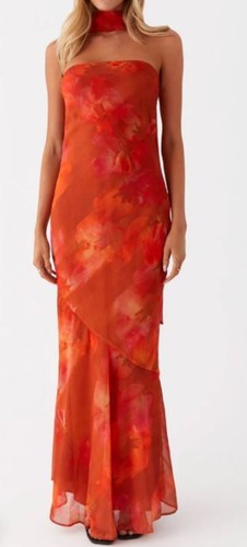 Peppermayo Under The Pagoda Maxi Dress Women Size US 4 NWT Strapless Neckline