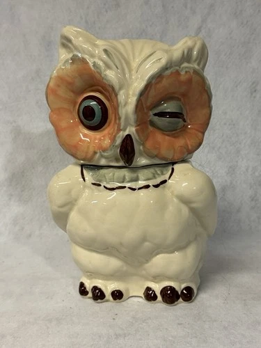 Vintage Shawnee Pottery Winking Owl Cookie Jar Ceramic 1940’s Mint!