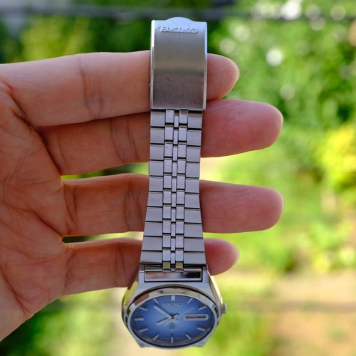 SEIKO TYPE II Day Date Blue Dial Analog Quartz Men's Wristwatch - Picture 9 of 11