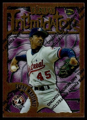 1996 Topps Intimidators W/ Coating Pedro Martinez Montreal Expos #27