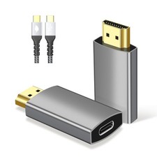 USB C Female to HDMI Male Adapter with Video Cable, 4K 60Hz 1 Pack