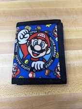 Nintendo Super Mario Trifold Wallet Blue... New