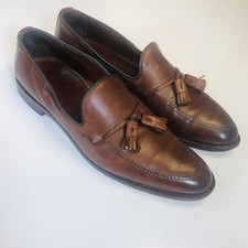 Allen Edmonds Grayson Shoes Mens 11.5 B Brown Leather Tassel Loafers Bench Welt