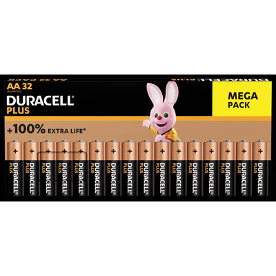 32er Multipack Duracell Plus-AA BP32 Mignon (AA)-Batterie Alkali-Mangan 1.5 V 32