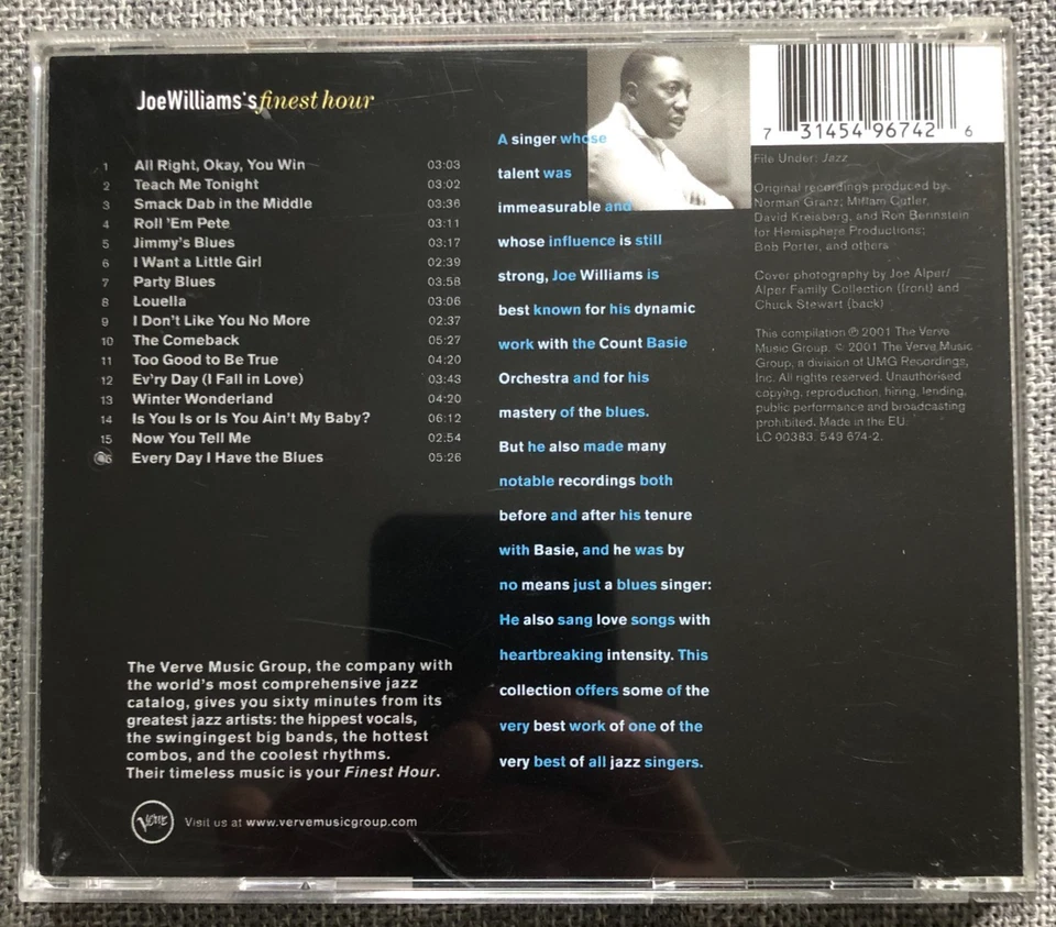 JOE WILLIAMS, Finest hour, CD / Details in Beschreibung - Bild 2 von 3