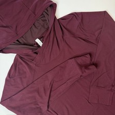 Lululemon Hoodie Lightweight Maroon Long Sleeve Pullover Size 8 Pockets