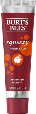 Burt's Bees Squeezy Tinted Lip Balm - Mandarin Granita, 0.43 Oz NEW 100% Natural
