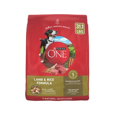 Purina ONE Dry Dog Food Lamb and Rice Formula - 31.1 lb. Bag Lamb & Rice