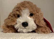 New FAO Schwarz Adopt A Pets  Toby The Cockapoo  Lying Plush Stuffed Animal 18"