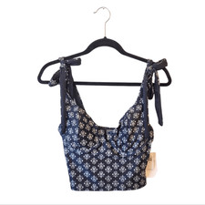 Old Navy Women's Black Flower Underwire Tankini Top Size M NWT