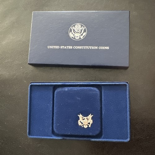1987 S US Mint Constitution Proof Silver Dollar Coin Boxes & COA - Picture 3 of 10