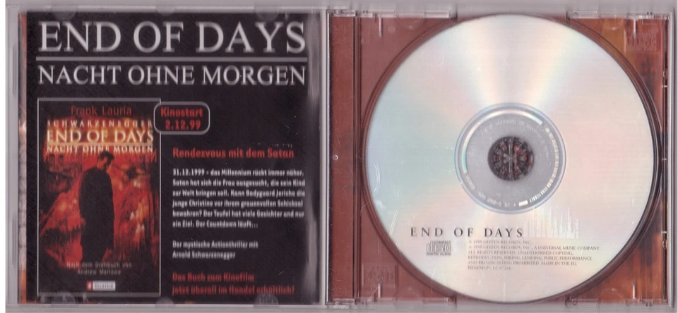 End Of Days (CD 1999) Soundtrack Nacht ohne Morgentist - Title (Maxi-CD 1998) - Bild 3 von 3