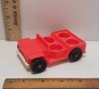 Fisher Price Little People Red Jeep For A Frame 4 Seat Car Vehicle Vintage AS-IS