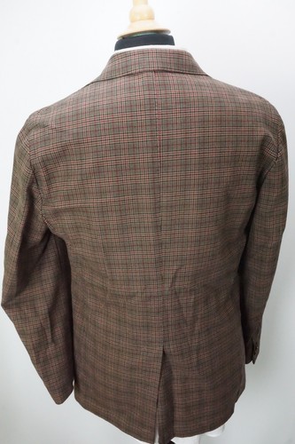 Isaia Napoli Brown Purple Black Plaid Woven Cotton Sport Coat Jacket 40R NEW - Picture 6 of 9