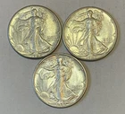 1941 & 1941-D and 1941-S Walking Liberty Half Dollar -MS+++