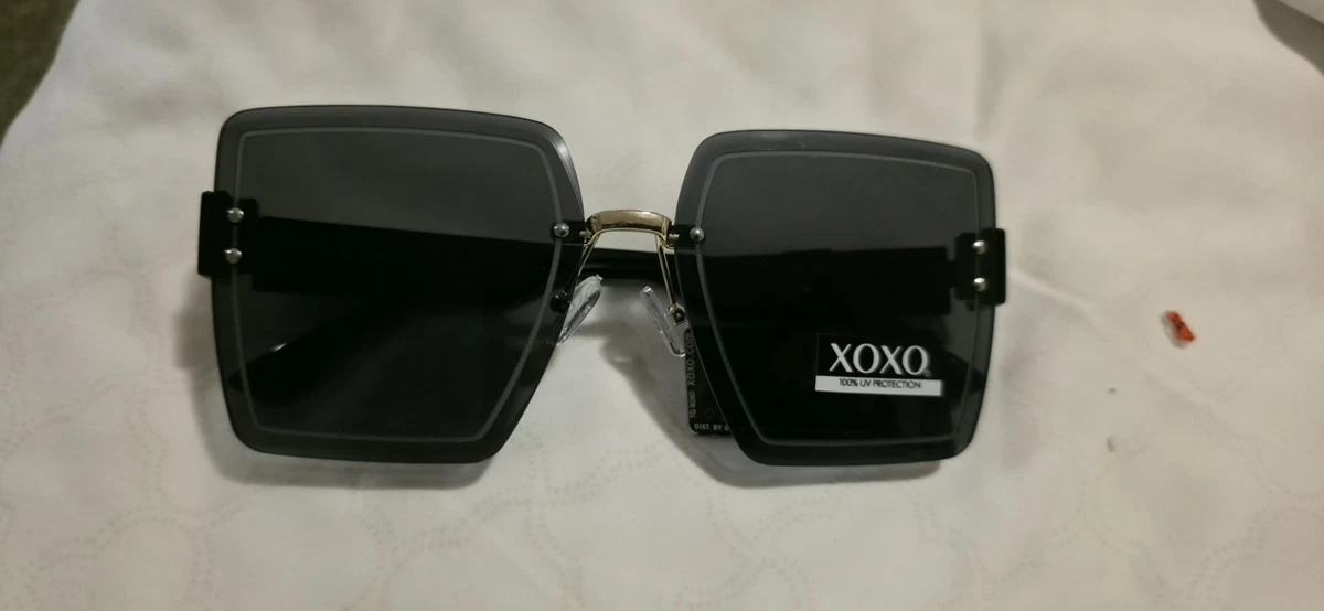 XOXO Black Cat-Eye Sunglasses with Dark Lenses XOXO Polarized Sunglasses for Women for sale | eBay main image 3