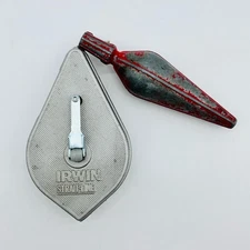 Vintage 1960’s Strait-Line Chalk Line Reel W Plumb The Irwin Company Plumb-Bob