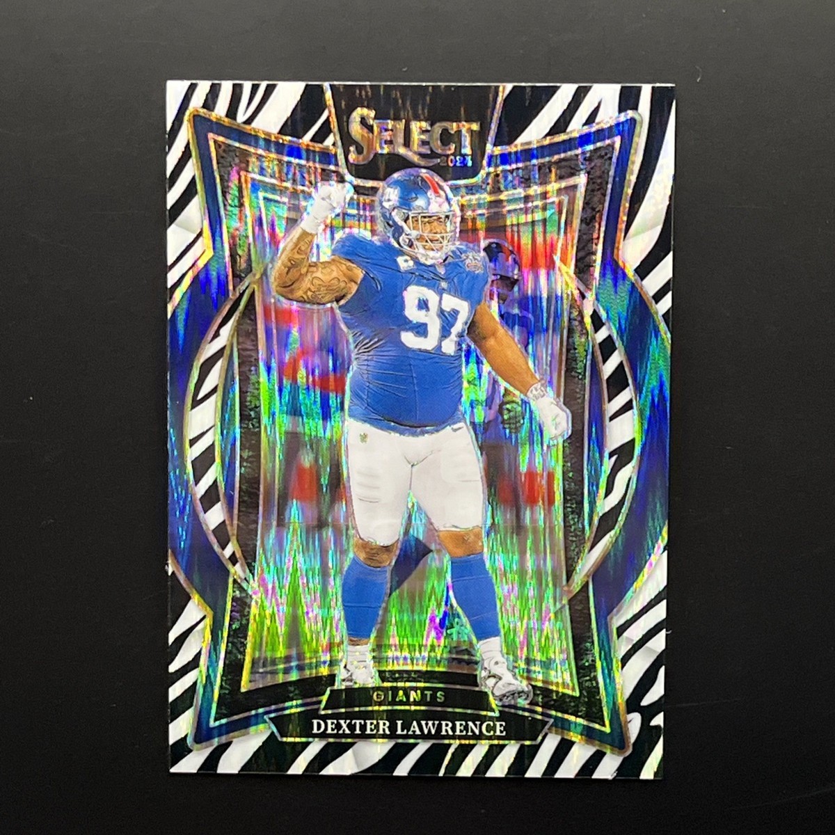 2024 Panini Select Concourse Level Zebra Prizm #52 DEXTER LAWRENCE
