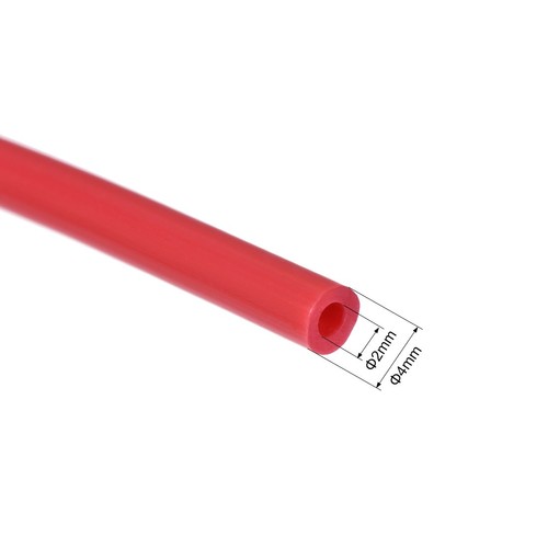 PTFE Tube 3.2Ft - ID 2mm x OD 4mm Fit 1.75 Filament for 3D Printer Red 2pcs - Afbeelding 2 van 3